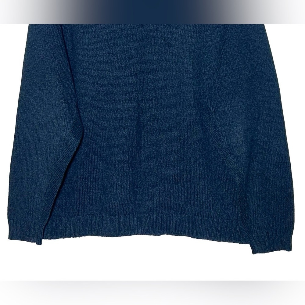 Vintage 90’s Preppy Geoffrey Beene Navy Argyle Cotton Grandpa Sweater, Large - Picture 6 of 9